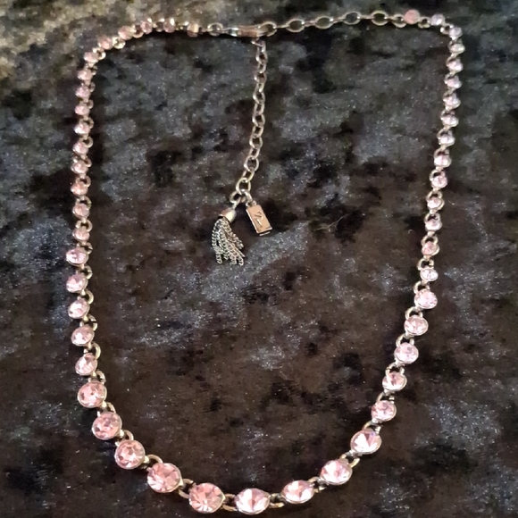 Vera Wang Pink Crystal  Necklace Elegant Jewelry - Picture 1 of 9